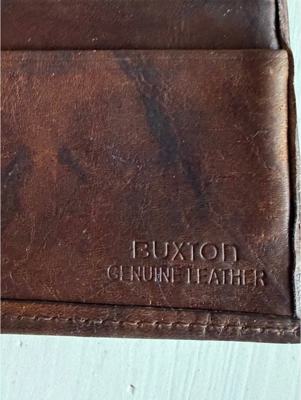 Buxton Genuine Leather Brown Bifold Wallet